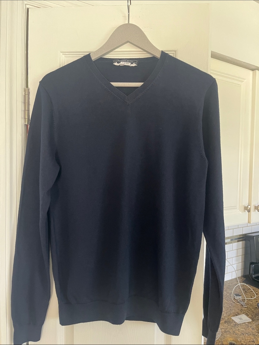Tiffany & Co. Men's Navy V-Neck Sweater
